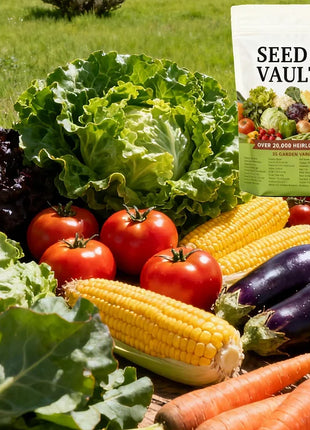Open Seed Vault 20,000 Non-GMO Heirloom Vegetable Seeds - 35 Variety Pack for Gardening, Survival Gear, and Seed Vault Emergency Supplies Kit